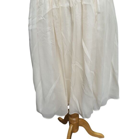 J. Crew Champagne Silk Chiffon Heidi Wedding Party Dress Style 93100 Sz 4 - Picture 5 of 16